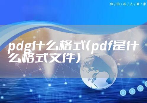 pdg什么格式（pdf是什么格式文件）