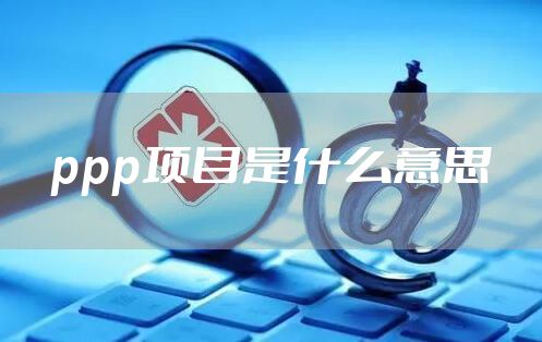 ppp项目是什么意思