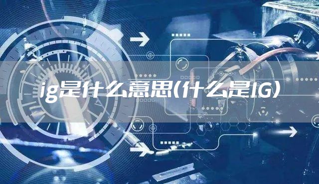 ig是什么意思（什么是IG）