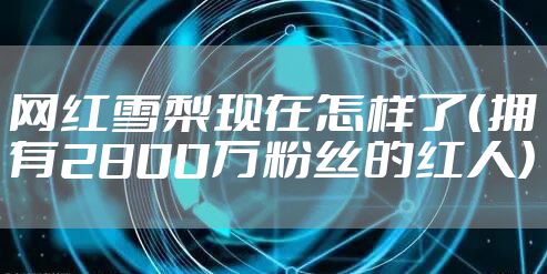 网红雪梨现在怎样了（拥有2800万粉丝的红人）