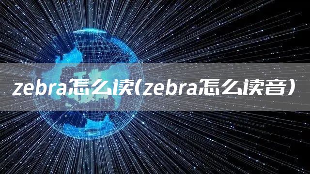zebra怎么读（zebra怎么读音）