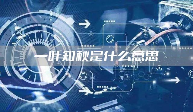 一叶知秋是什么意思