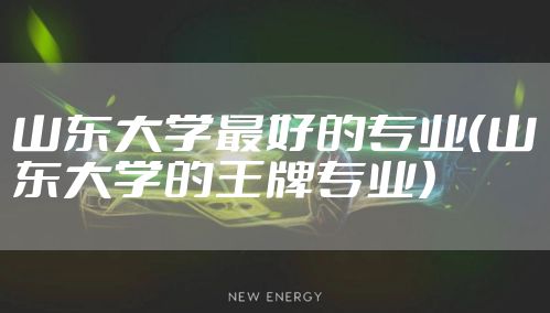 山东大学最好的专业（山东大学的王牌专业）