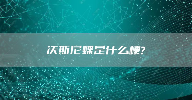 沃斯尼蝶是什么梗？