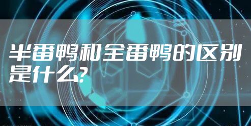 半番鸭和全番鸭的区别是什么？