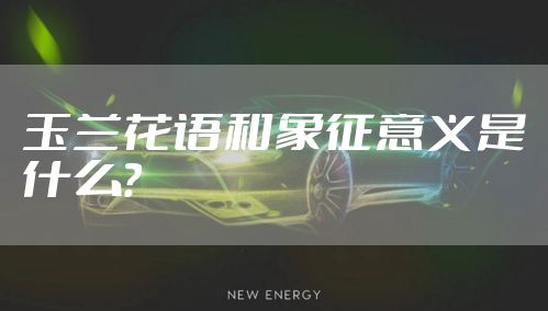玉兰花语和象征意义是什么？