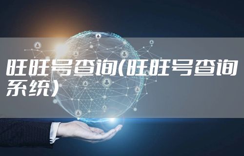 旺旺号查询（旺旺号查询系统）