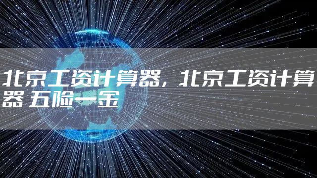 北京工资计算器，北京工资计算器 五险一金