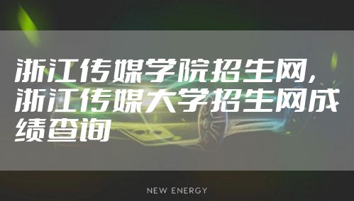 浙江传媒学院招生网，浙江传媒大学招生网成绩查询