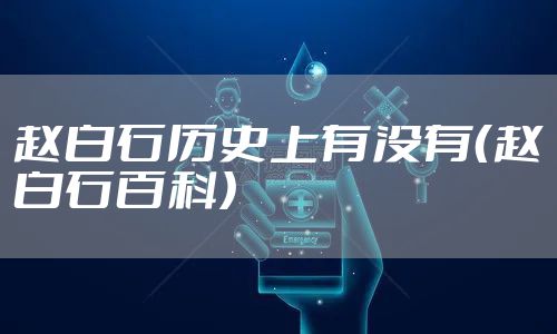 赵白石历史上有没有（赵白石百科）