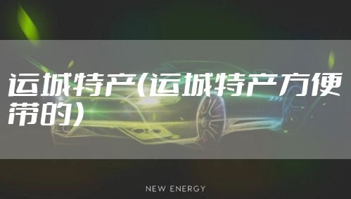 运城特产（运城特产方便带的）