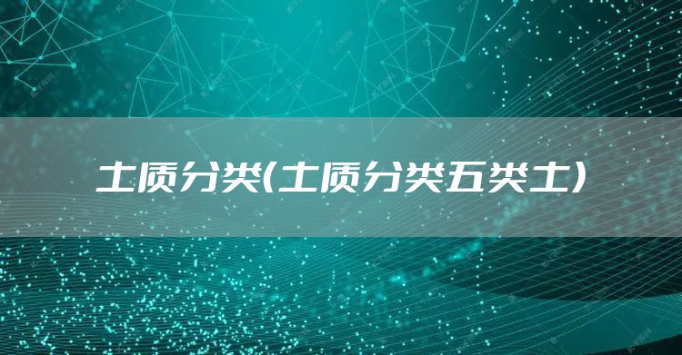 土质分类（土质分类五类土）