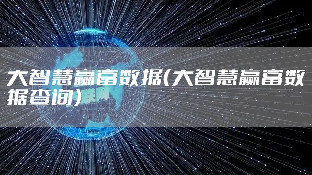 大智慧赢富数据（大智慧赢富数据查询）