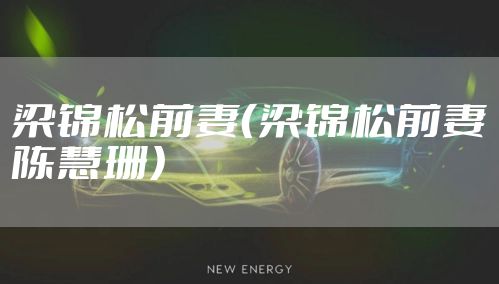 梁锦松前妻（梁锦松前妻陈慧珊）