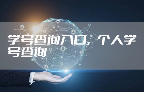 学号查询入口，个人学号查询