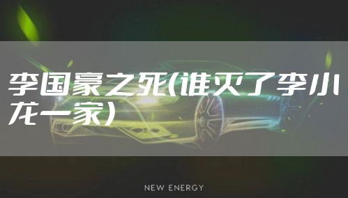 李国豪之死（谁灭了李小龙一家）