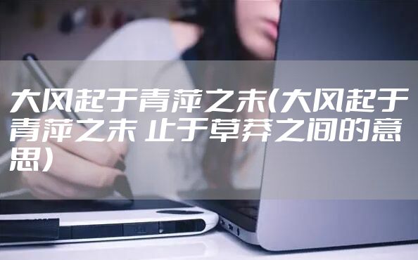 大风起于青萍之末（大风起于青萍之末 止于草莽之间的意思）