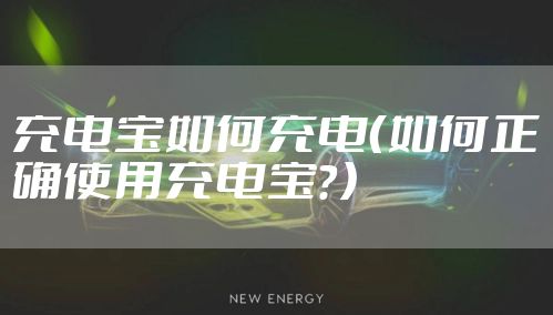 充电宝如何充电（如何正确使用充电宝？）
