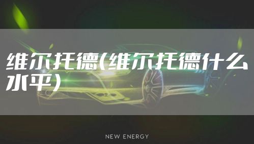 维尔托德（维尔托德什么水平）