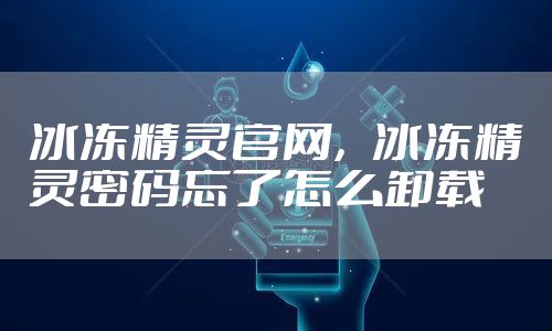 冰冻精灵官网，冰冻精灵密码忘了怎么卸载