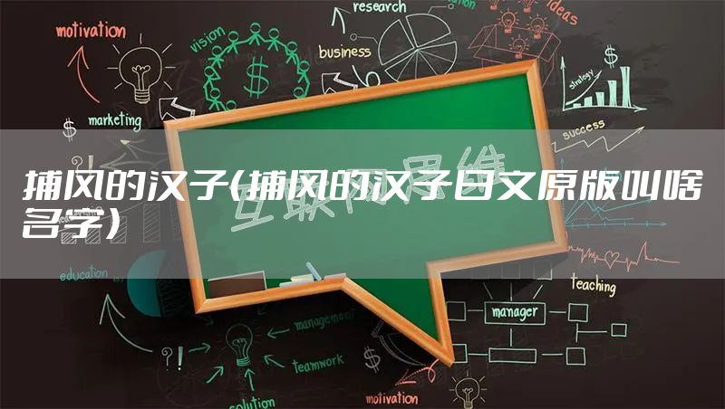 捕风的汉子（捕风的汉子日文原版叫啥名字）