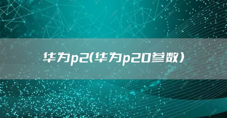 华为p2（华为p20参数）