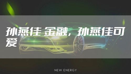 孙燕佳 金融，孙燕佳可爱