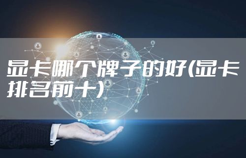 显卡哪个牌子的好(显卡排名前十)