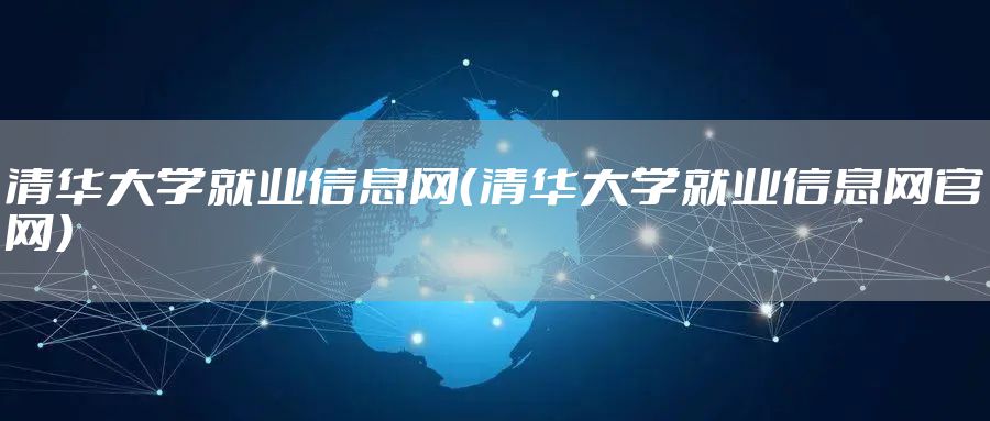 清华大学就业信息网（清华大学就业信息网官网）