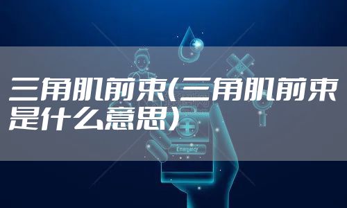 三角肌前束（三角肌前束是什么意思）