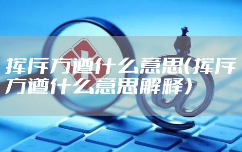 挥斥方遒什么意思（挥斥方遒什么意思解释）