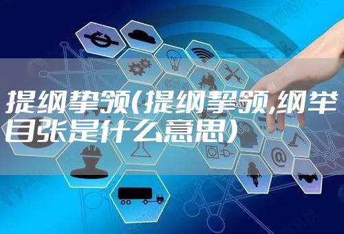 提纲挚领（提纲挈领,纲举目张是什么意思）