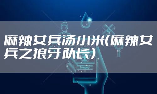 麻辣女兵汤小米（麻辣女兵之狼牙队长）