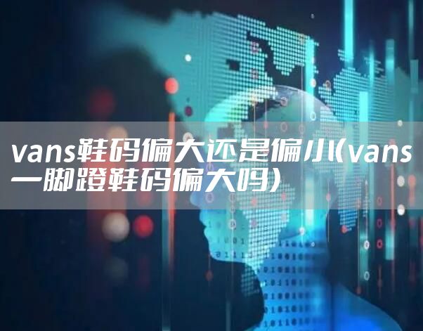 vans鞋码偏大还是偏小（vans一脚蹬鞋码偏大吗）