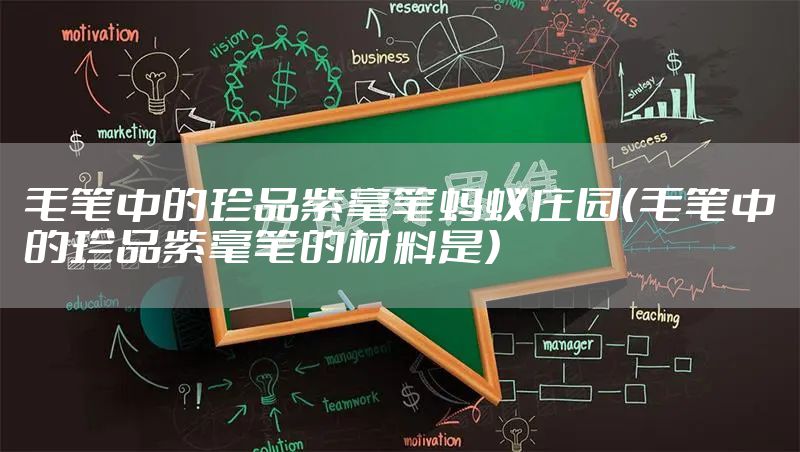 毛笔中的珍品紫毫笔蚂蚁庄园（毛笔中的珍品紫毫笔的材料是）