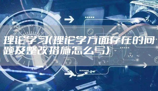 理论学习（理论学方面存在的问题及整改措施怎么写）