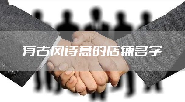 有古风诗意的店铺名字