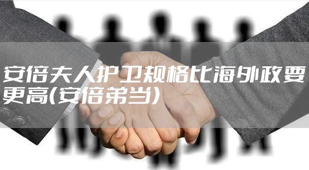 安倍夫人护卫规格比海外政要更高（安倍弟当）
