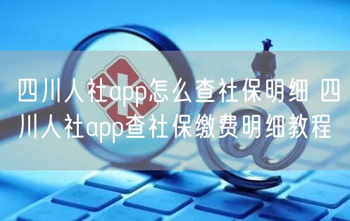 四川人社app怎么查社保明细 四川人社app查社保缴费明细教程