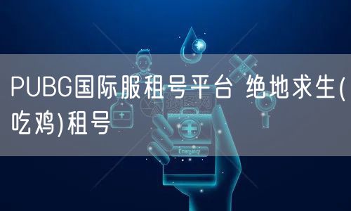 PUBG国际服租号平台 绝地求生(吃鸡)租号