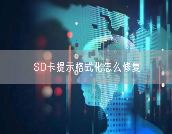 SD卡提示格式化怎么修复