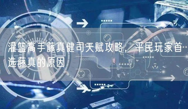 灌篮高手藤真健司天赋攻略，平民玩家首选藤真的原因