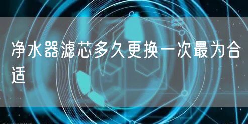 净水器滤芯多久更换一次最为合适