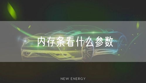 内存条看什么参数
