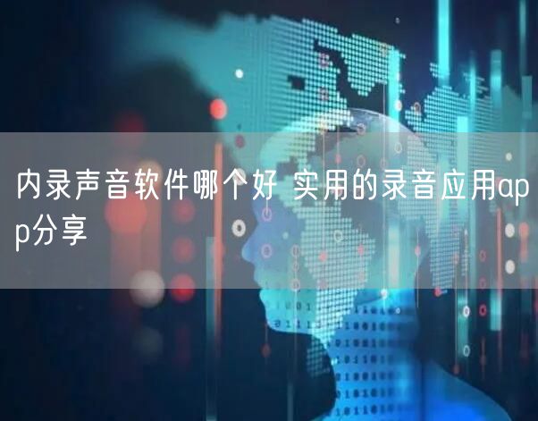 内录声音软件哪个好 实用的录音应用app分享