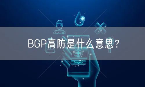 BGP高防是什么意思？
