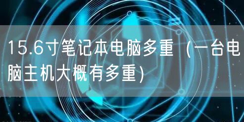 15.6寸笔记本电脑多重（一台电脑主机大概有多重）
