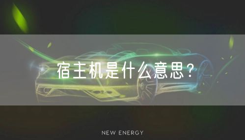 宿主机是什么意思？