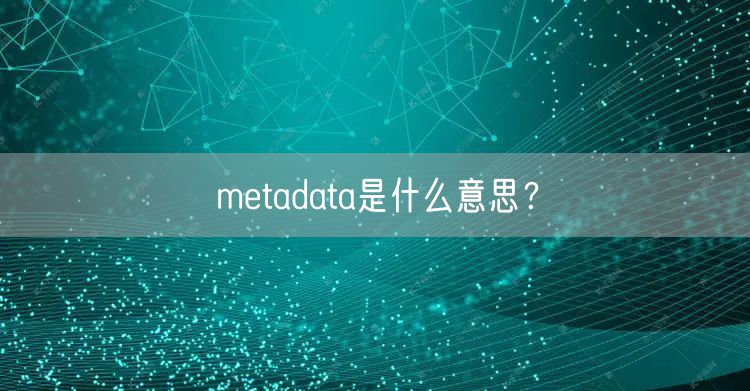 metadata是什么意思？