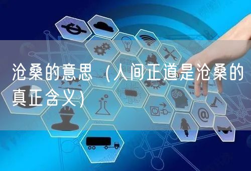  沧桑的意思（人间正道是沧桑的真正含义）